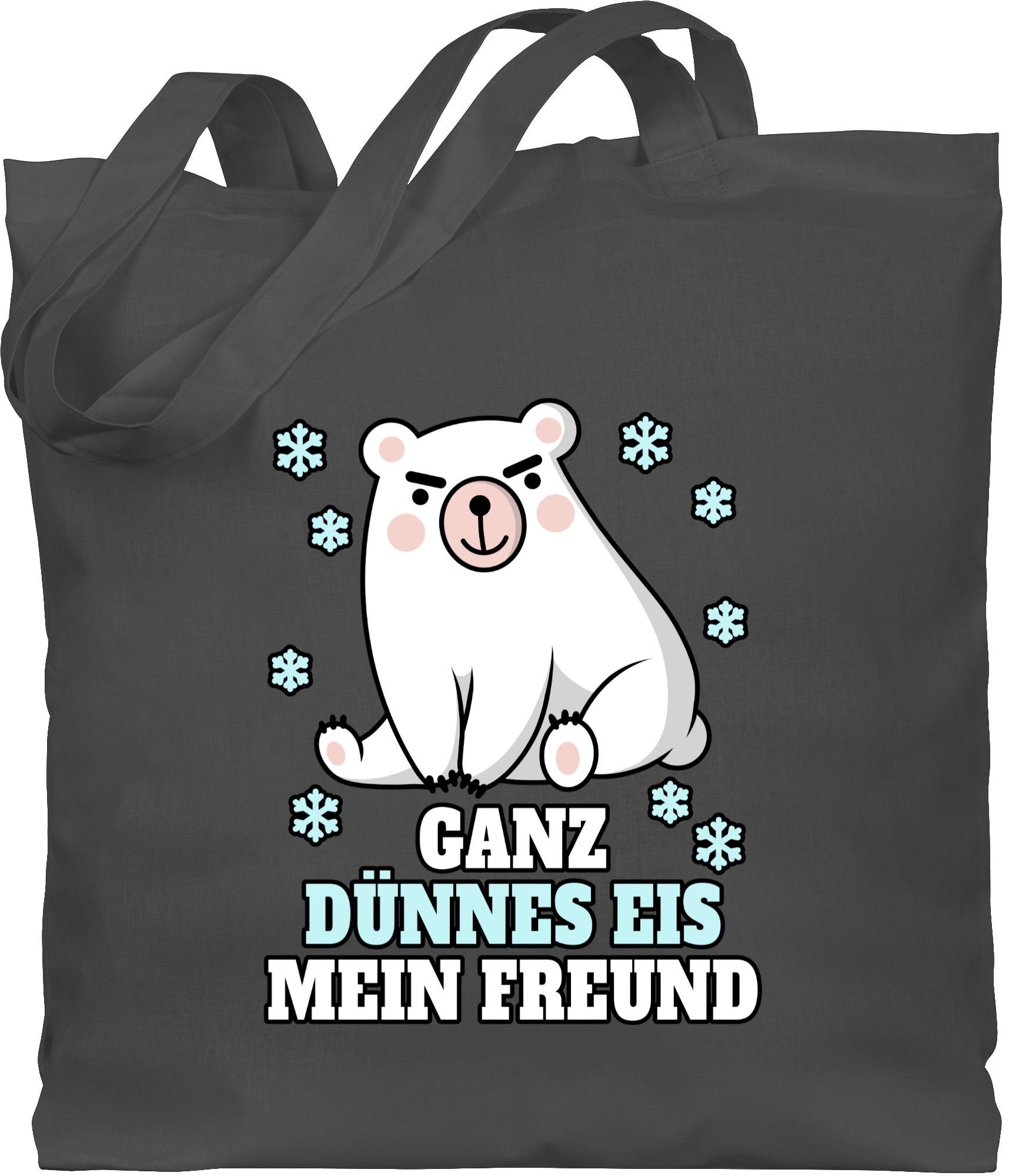 Shirtracer Umhängetasche »Ganz dünnes Eis mein Freund Sprüche